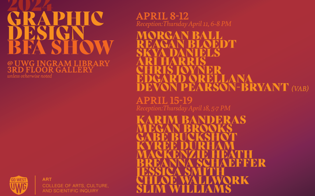 UWG Student Capstone Show Promotion Designs